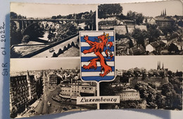 Cpsm, Multivue Luxembourg (Pont Adolphe, Bastion St Esprit, Avenue De La Liberté, Fortifications), éd Sibenaler - Luxemburg - Town