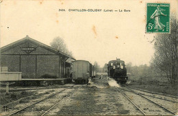 Chatillon Coligny * Vue Sur La Gare * Ligne Chemin De Fer * Train Locomotive Wagons - Chatillon Coligny