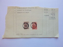 Belgique - 1826 - 40 C Et 5 Fr - Taxes Fiscales Fiscaux - Compagnie Française Du Gramophone Bd Lemonnier Bruxelles - Postzegels