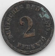 Allemagne - 2 Pfenning 1875 J - 2 Pfennig
