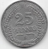 Allemagne - 25 Pfennig 1910 F - 25 Pfennig