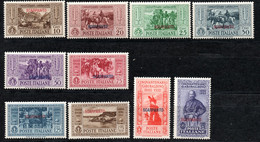 661.GREECE,DODECANESE,ITALY.SCARPANTO,KARPATHOS,1932 GARIBALDI HELLAS 108-117 SCOTT 17-26 MH  GUM BLEMISHES - Dodecanese