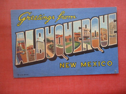 Greetings   Albuquerque  New Mexico      . Album Residue On Back Side.       Ref 5456 - Albuquerque