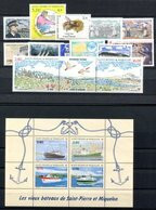 RC 16401 ST PIERRE ET MIQUELON COTE 39,90€ - 1994 ANNÉE COMPLETE SOIT 17 TIMBRES N° 592 / 608 NEUF ** MNH TB - Full Years