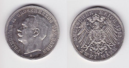 2 Mark Silber Münze Baden Großherzog Friedrich II 1913 Vz (150626) - 2, 3 & 5 Mark Silver