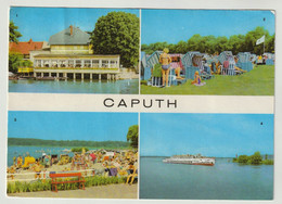 MBK Caputh 1975, Gaststätte Am Fährhaus Strandbad Schwielow-See MS Sanssouci, Postalisch Gelaufen SSt, 2 Scans - Caputh