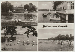 MBK SW Grüsse Aus Caputh Kr. Potsdam 1983, Gaststätte Fährhaus Seebad, Postalisch Gelaufen, 2 Scans - Caputh