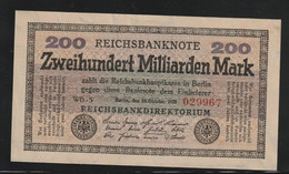 Allemagne Alemania Germany 200 Millarden Mark 1923 Pick 121 Neuf - 200 Milliarden Mark
