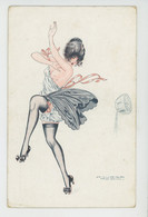 Illustrateur MAURICE PEPIN - Jolie Carte Fantaisie Femme Aux Seins Nus "BULLES DE SAVON " - Série N° 16 - Pepin