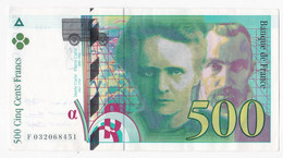 500 Francs Pierre Et Marie Curie 1995, Alph. F. 032068451, SUP - 500 F 1994-2000 ''Pierre Et Marie Curie''