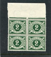 IRELAND/EIRE - 1940  POSTAGE DUE 2d WMK E BLOCK OF 4  MINT NH  SG D8 - Timbres-taxe