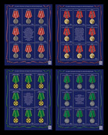 Russia 2022 Mih. 3088/91 Medals Of Russia (4 M/S) MNH ** - Neufs