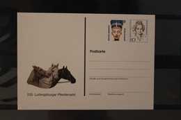 Deutschland 2001; 233. Ludwigsburger Pferdemarkt, Pferd, Wertstempel Sehenswürdigkeiten, Frauen - Cartes Postales Privées - Neuves