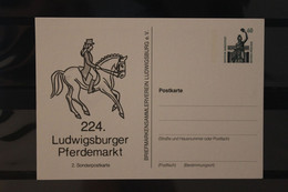 Deutschland 1992;  224. Ludwigsburger Pferdemarkt, Wertstempel Sehenswürdigkeiten - Cartes Postales Privées - Neuves