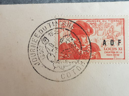 AOF - Dahomey => Carte "Journée Du Timbre" - COTONOU Oct 1945 - Storia Postale