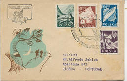 POLOGNE - LETTRE AFFRANCHIE N° 857 A 860 - ANNEE 1956 - Frankeermachines (EMA)