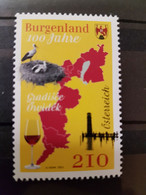 Austria 2021 Autriche 100 Years Burgenland LIGHTHOUSE Bird Map Wine Glass 1v Mnh - Ungebraucht