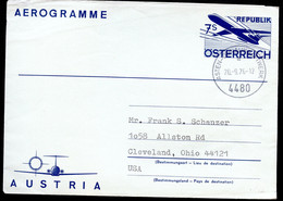 Stpl. ASTEN-DONAUKRAFTWERK Auf ÖSTERREICH Aerogramm LF17 1976 - Water