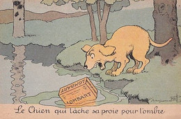 LE CHIEN QUI LACHE SA PROIE POUR L OMBRE     BENJAMIN RABIER       CHOCOLAT LOMBART - Rabier, B.