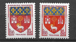 France N°1182 Et 1182 Avec Petite Variété Cadre Décalé  Neufs * *  B/TB Voir Scans    - Nuovi