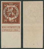 Pellens - N°109 Non Dentelé + Grand BDF Préo Typo "Gent 1914 Gand" Position B - Typo Precancels 1906-12 (Coat Of Arms)