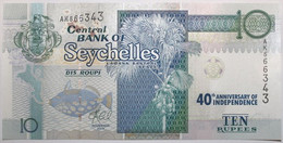 Seychelles - 10 Roupies - 2016 - PICK 52a - NEUF - Seychelles