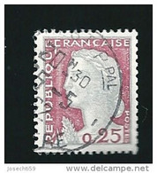 N° 1263 Marianne De Decaris 0.25 1960 Timbre France  Oblitéré - 1960 Marianne De Decaris