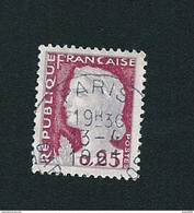 N° 1263 Marianne De Decaris 0.25 1960 Timbre France  Oblitéré - 1960 Marianne De Decaris