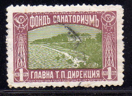 BULGARIA BULGARIE BULGARIEN 1930 1933 POSTAL TAX STAMPS ST CONSTANTINE SANATORIUM 1L USED USATO OBLITERE' - Timbres-taxe