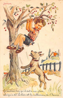 ¤¤  -  Illustrateur " JANSER "  -  Enfant, Chien .......   -   ¤¤ - Janser