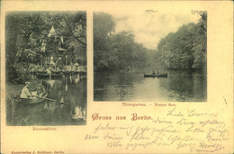BERLIN, 1900, Thiergarten - Neuer See, Bootstation, Kunstverlag J. Goldiner, Gelaufen - Other & Unclassified