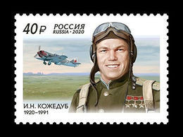 Russia 2020 Mih. 2839 Aviation. World War II Fighter Ace Ivan Kozhedub MNH ** - Ongebruikt