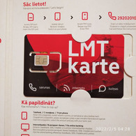 2019   LATVIA MOBIL PHONE CARD WITH CHIP  MINT  Provider  LMT  + INSTRUCTION MANUAL IN ENGLISH - Lettonie