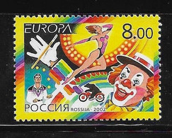 Russia 2002 Europa Circus MNH - Unused Stamps