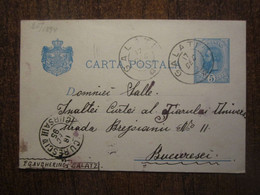 1895 ROMANIA STATIONERY To BUCHAREST - Briefe U. Dokumente