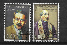 Timbres Oblitérés Du Luxembourg N°1915-16 YT, Personnalités, Putty Stein, Nicolas Adames - Gebruikt