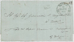 29884 - GREECE -  POSTAL HISTORY : PREFILATELIC COVER To TRIEST 1847 - ...-1861 Voorfilatelie