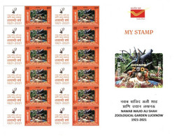 India 2021 NEW *** Nawab Wajid Ali Shah Zoological Garden,Animal Lion Peacock Deer Monkey Mint MNH (**) Inde Indien - Unused Stamps
