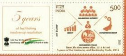 India 2021 NEW *** Insolvency & Bankruptcy Board Of India 1v Stamp Mint MNH (**) Inde Indien - Nuevos