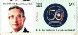India 2021 NEW *** B K Birla College, Kalyan 1v Stamp Mint MNH (**) Inde Indien - Nuevos
