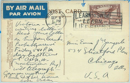 67708 - CANADA  - POSTAL HISTORY - Postmark On POSTCARD : SWIMMING Life Saving - Histoire Postale