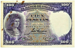 ESPAÑA - 100 Pesetas - 25.04.1931 - Pick 83 - REPUBLIC - Gonzalo Fernandez De Córdoba - 100 Peseten