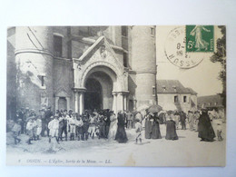 2022 - 598  OSSUN  (Hautes-Pyrénées)  :  L'Eglise  -  Sortie De La MESSE   1915   XXX - Ossun