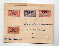 HOG363 - SIRIA SYRIA 1922 , Lettera Da Beirut Per La Francia Con SERIE Di P.a. N. 10+11+12+13 (CRT) - Lettres & Documents