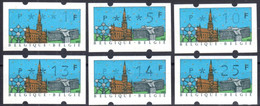 Belgien Belgique Belgie ATM 22.2 H Grünschwarz - Tastensatz TS1 1/5/10/13/14/25 Postfrisch - Klüssendorf Automatenmarken - Mint