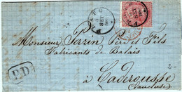 1864 N° IT 19 Cachet PD /lettre-facture Du 4 Septembre 1864 Brozzi (Italie) - Entry Postmarks