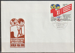 DDR FDC1986 Nr.3049 Weltgewrkschaftskongress,Berlin (d 2760) Günstige Versandkosten - 1981-1990