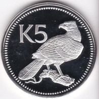 Papua New Guinea , 5 Kina 1975 FM, Aigle De Nouvelle-Guinée‎, En Argent ,BU , UNC,  KM# 7a - Papua New Guinea