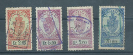 LOT 4 Stamps - NORWAY Norwegen Stempelmarke Documentary Stamps - Fiscale Zegels