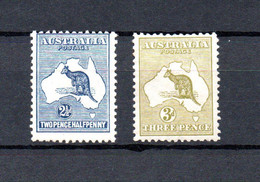 Australia 1913 Old Kangaroo Stamps (Michel 7/8) Nice Unused/MLH - Ongebruikt